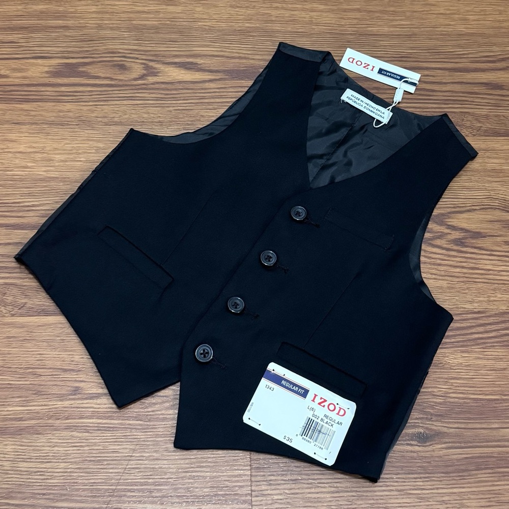 IZOD Kids Black Dress Vest size 6